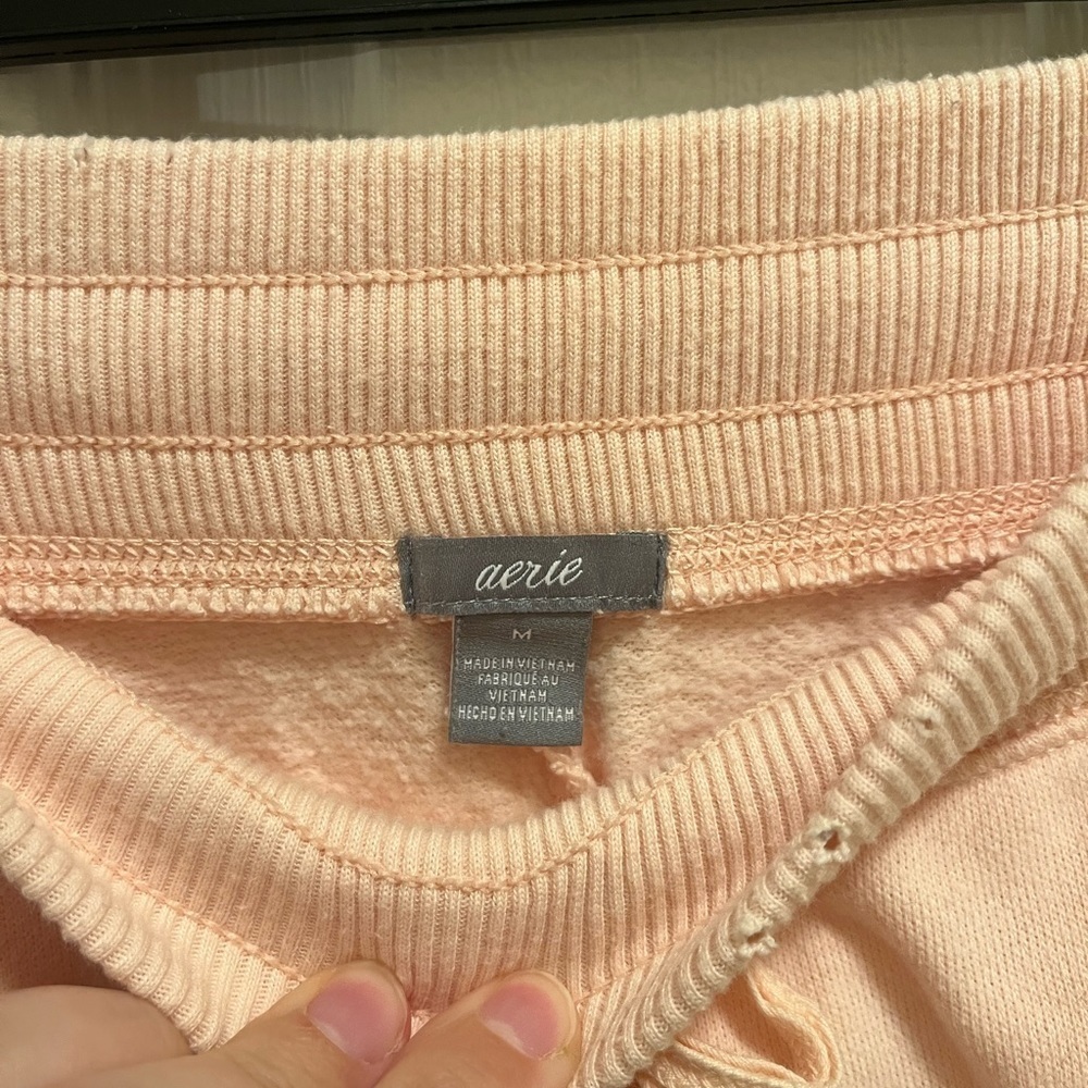 NWOT Aerie Light Pink Zipper Detail Joggers - Picture 5 of 6